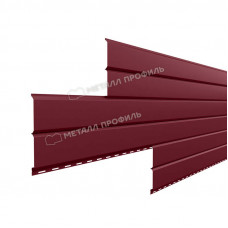 Софит металлический Металл Профиль Lбрус сплошной Полиэстер 0.45 мм RAL 3005 (винно-красный)