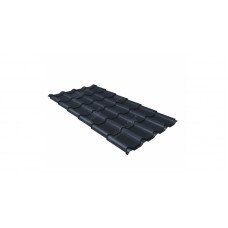 Металлочерепица Grand Line Kamea 0.5 мм Rooftop бархат (RAL 7024 графитовый серый)