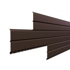 Софит металлический Металл Профиль Lбрус перфорированный Prisma 0.5 мм RAL 8017 (шоколадно-коричневый)