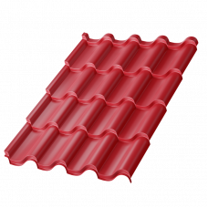 Металлочерепица Металл Профиль Монтерроса 0.5 мм Purman (RAL 3011 коричнево-красный)