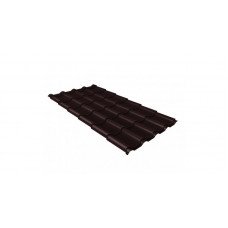 Металлочерепица Grand Line Kamea 0.5 мм PurPro (RAL 8017 шоколадно-коричневый)