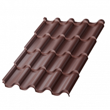 Металлочерепица Металл Профиль Монтерроса 0.5 мм Purman (RAL 8017 шоколадно-коричневый)