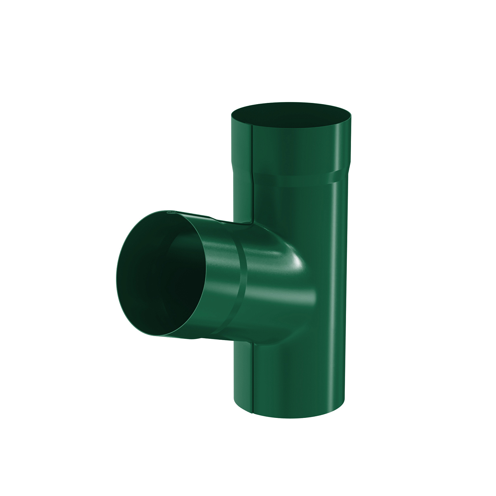 Тройник трубы Aquasystem Pural 100 мм RAL 6005 (зеленый мох)