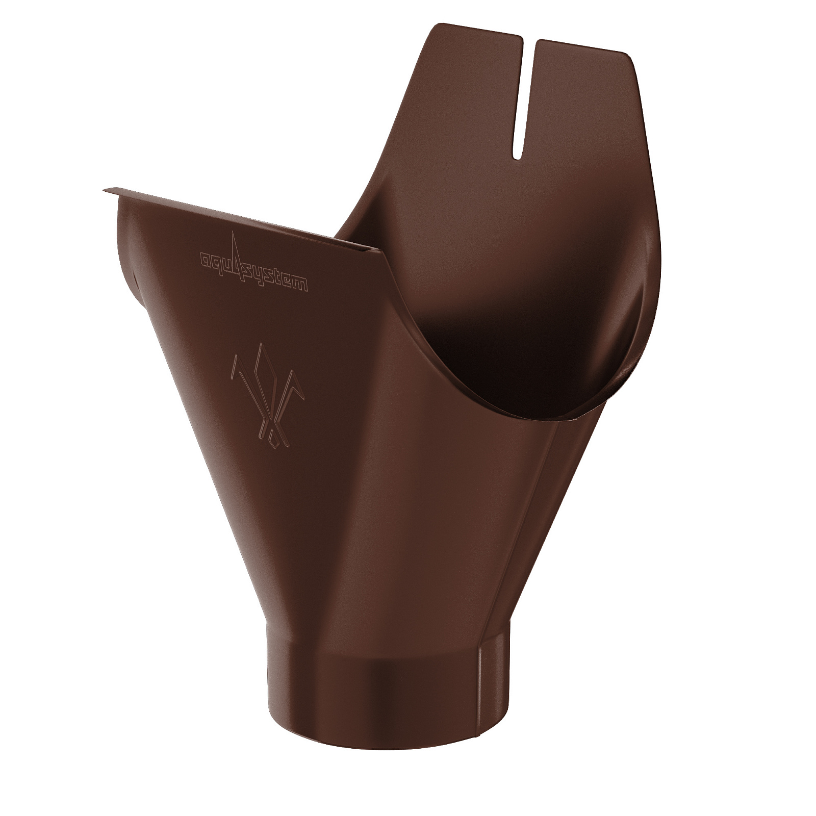 Воронка желоба Aquasystem Pural 150/100 мм RAL 8017 (шоколадно-коричневый)