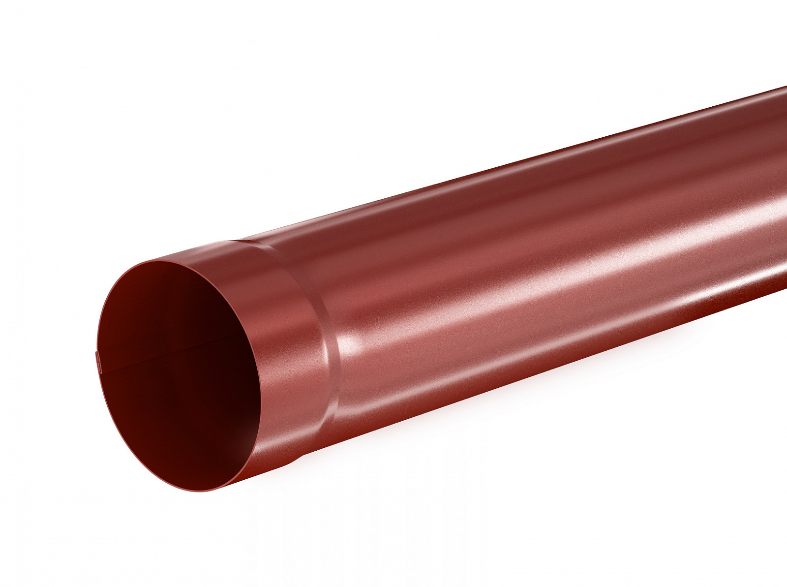 Труба водосточная круглая соединительная Aquasystem Pural 90 мм RR 29 (красный) 1 м