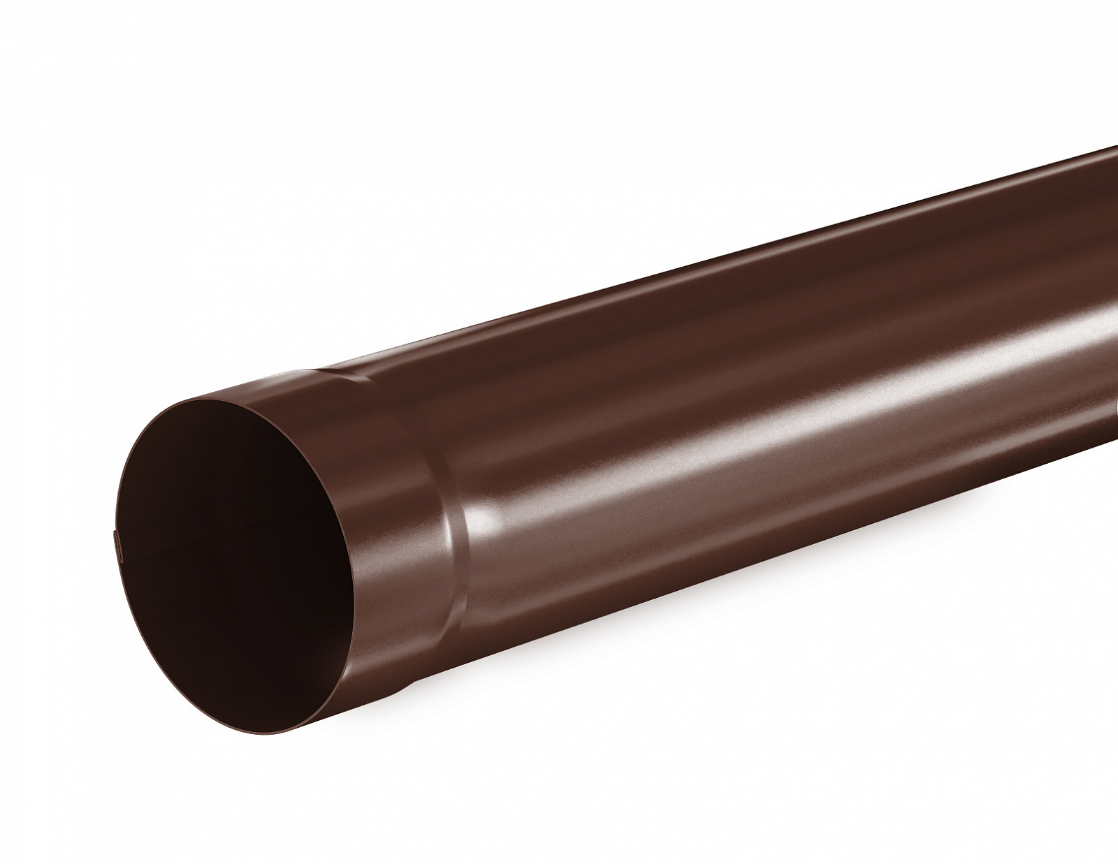 Труба водосточная круглая соединительная Aquasystem Pural 90 мм RAL 8017 (шоколадно-коричневый) 1 м