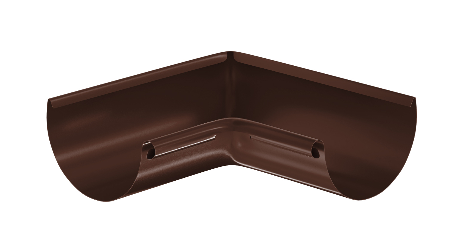 Угол желоба внутренний 90 град Aquasystem Pural 125 мм RAL 8017 (шоколадно-коричневый)