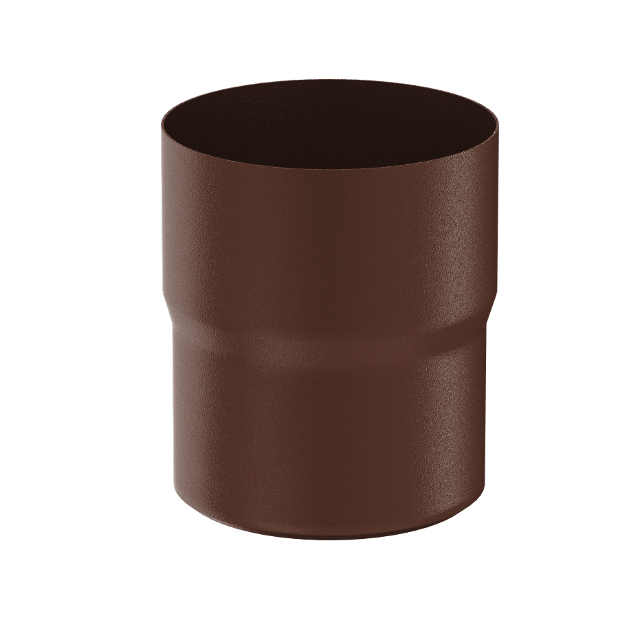 Соединитель трубы Aquasystem Pural MATT 100 мм RAL 8017 (шоколадно-коричневый)