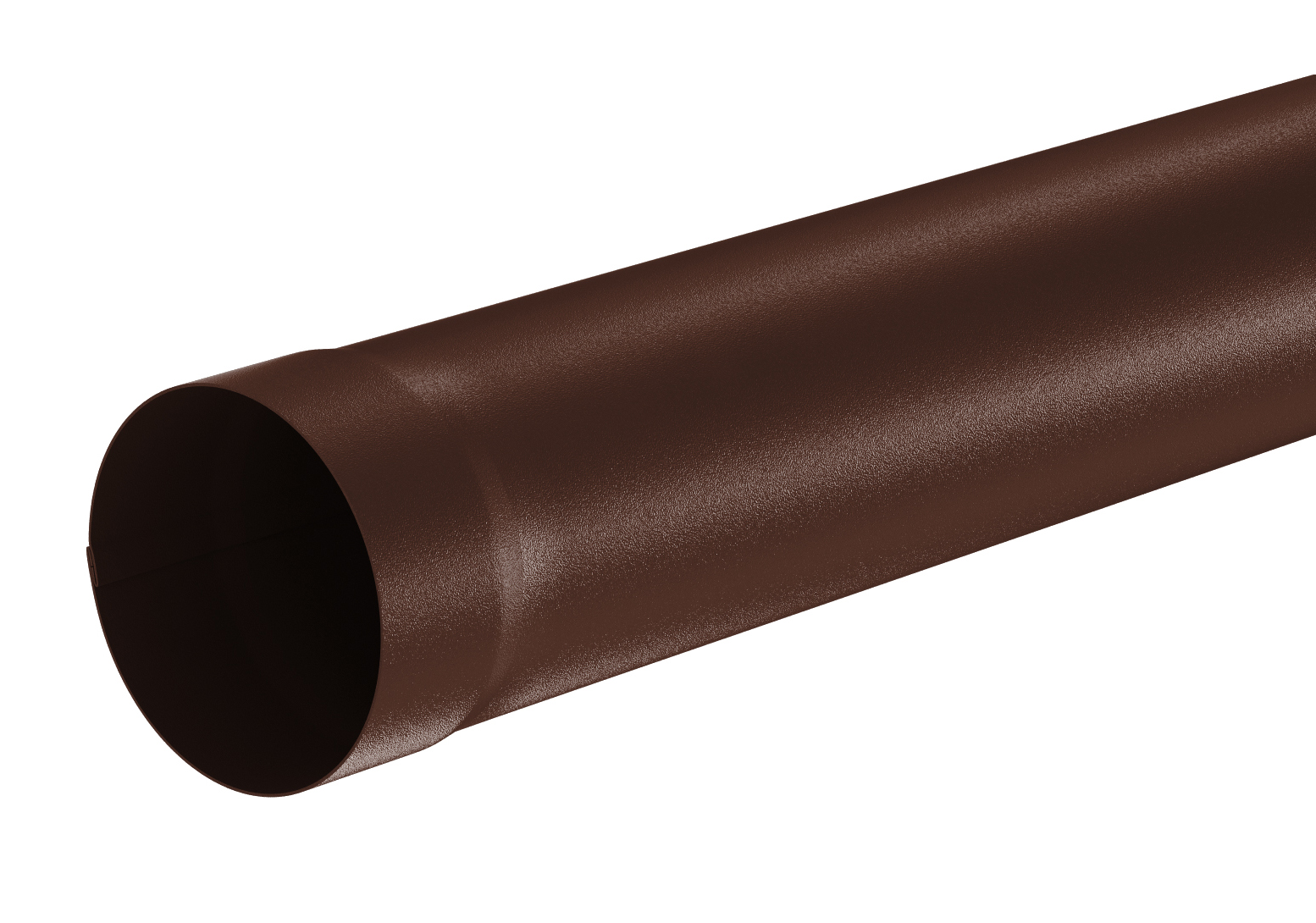Труба водосточная круглая соединительная Aquasystem Pural MATT 100 мм RAL 8017 (шоколадно-коричневый) 1 м