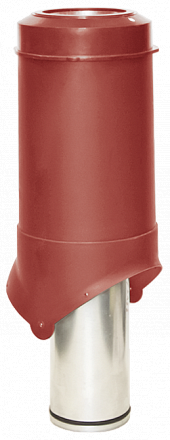 Вентиляционный выход изолированный Krovent Pipe-VT IS 125 мм Красный