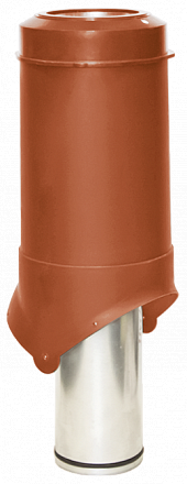 Вентиляционный выход изолированный Krovent Pipe-VT IS 125 мм Красно-коричневый