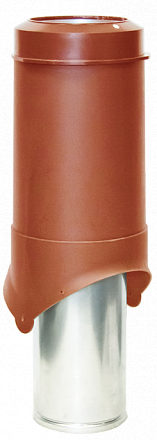 Вентиляционный выход изолированный Krovent Pipe-VT IS 150 мм Красно-коричневый