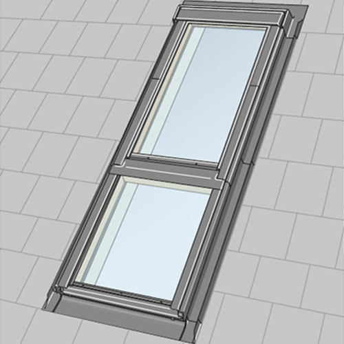 Оклад для окна-балкона Fakro EHN-AT/G Thermo (плоские материалы) 78х255