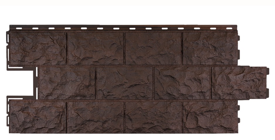 Фасадная панель FineBer Дачный Доломит Темно-коричневый 0,54 м2