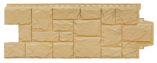 Фасадная панель Grand Line Стандарт Крупный Камень Песочный 0,46 м2