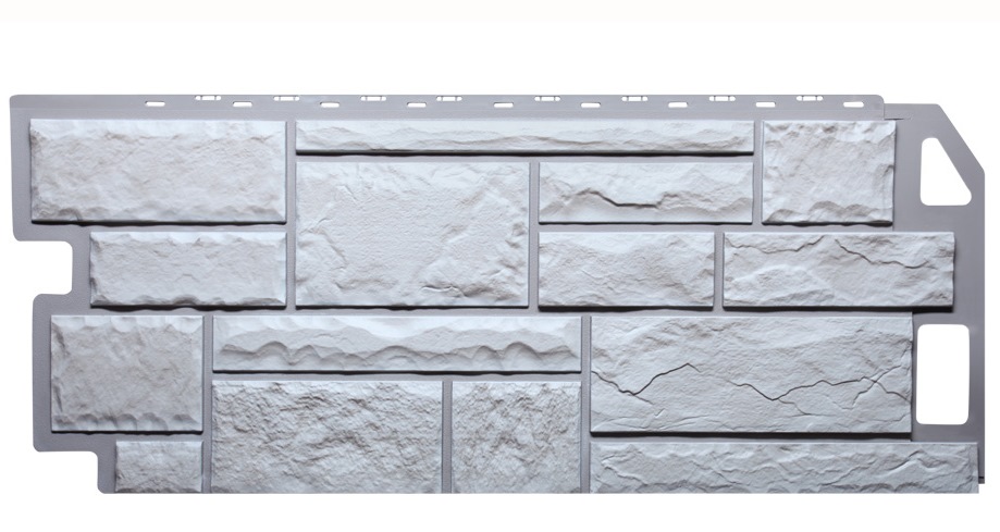 Фасадная панель FineBer Камень Мелованный Белый 0,53 м2