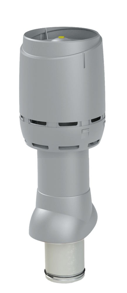 Вентиляционный выход Vilpe 125/ИЗ/500 FLOW Светло-серый