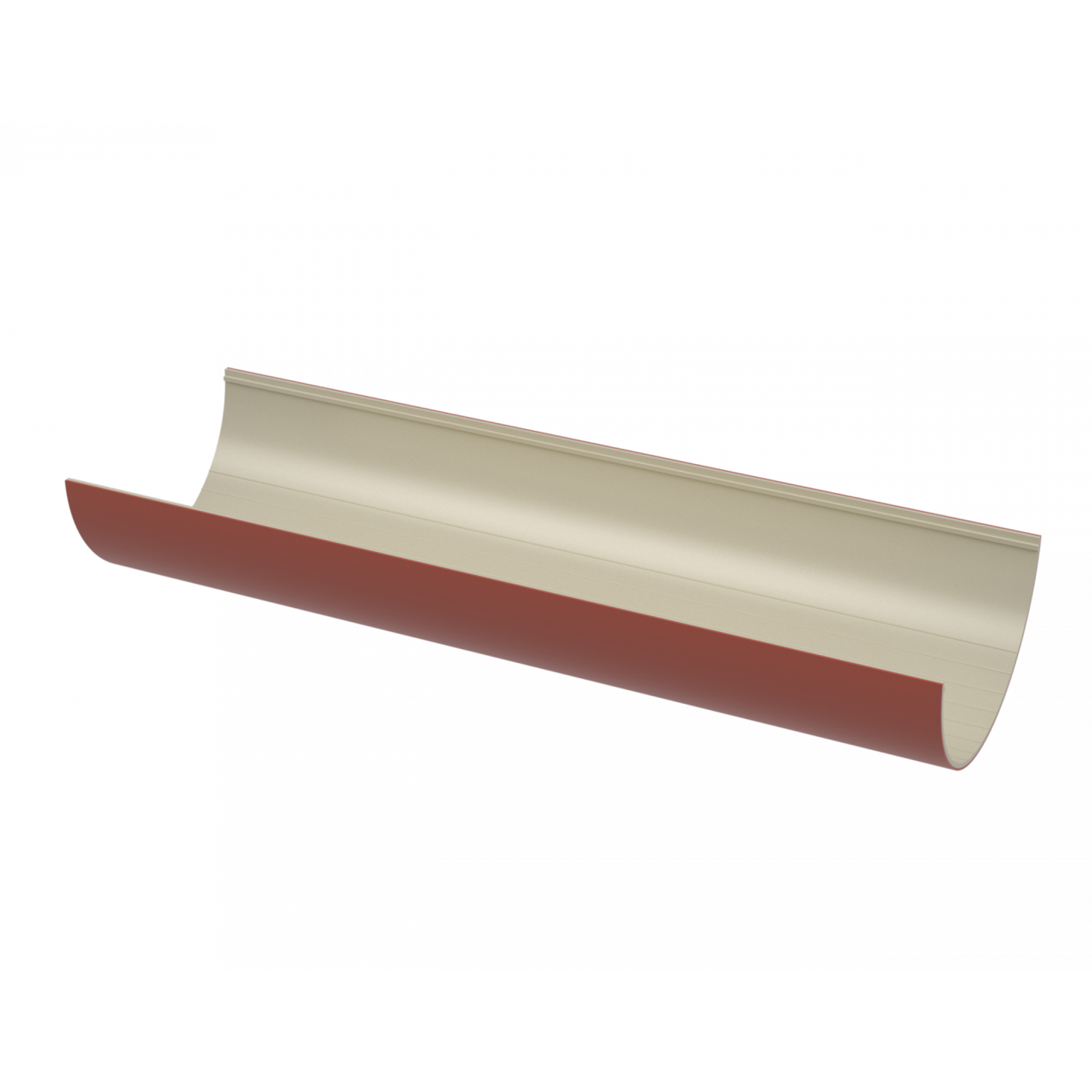 Желоб водосточный полукруглый ПВХ Технониколь 125 мм Красный 3 м